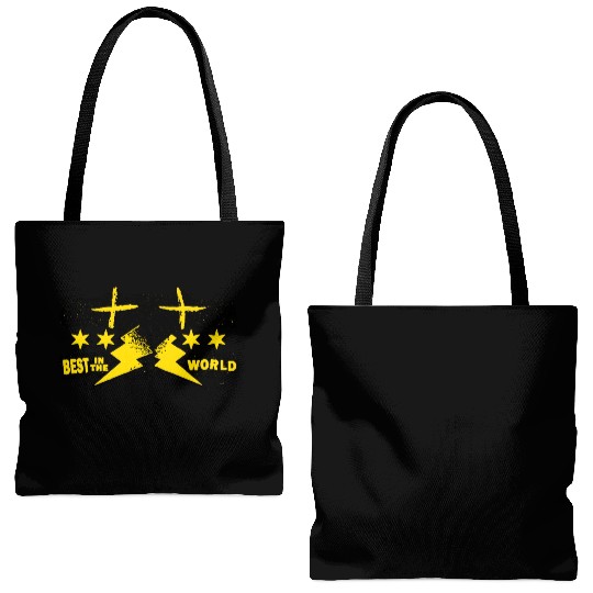 CM Puunk Best In The World Tote Bags (AOP)