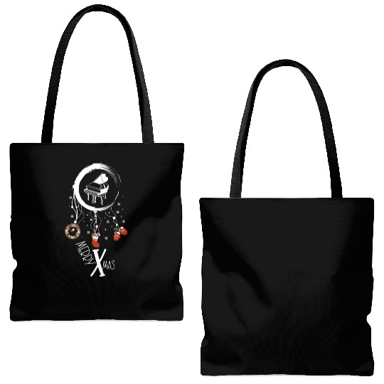 musical instrument dreamcatcher Christmas Piano Tote Bags (AOP)