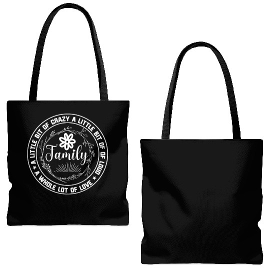 Family Reunion A Little Bit Of Crazy Tote Bags (AOP)