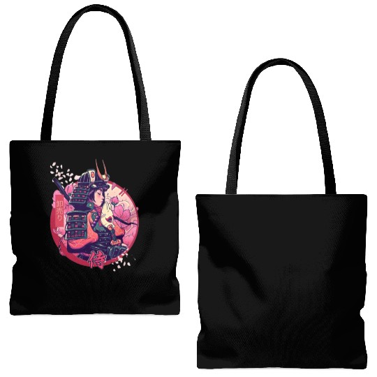anime samurai Tote Bags (AOP)