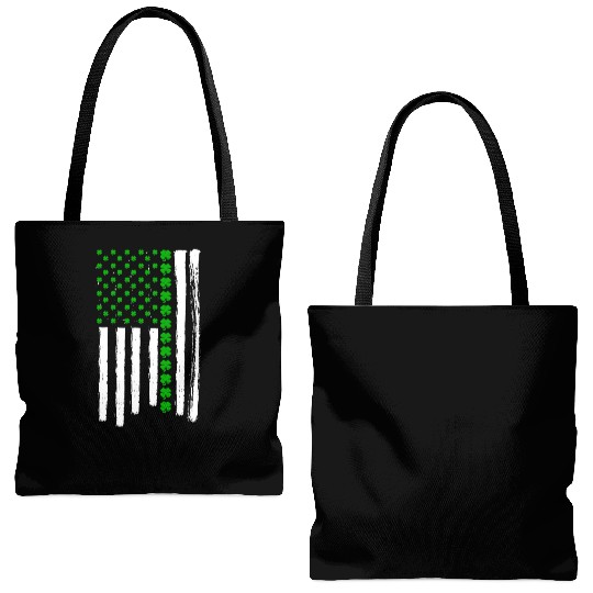 Irish American Flag St Patricks Day Tote Bags (AOP)