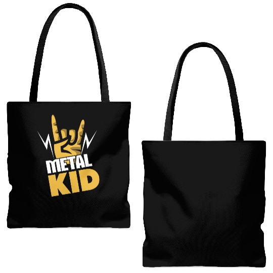 Rock Sign Rocker Hand Metal Kid Metal Lover Tote Bags (AOP)