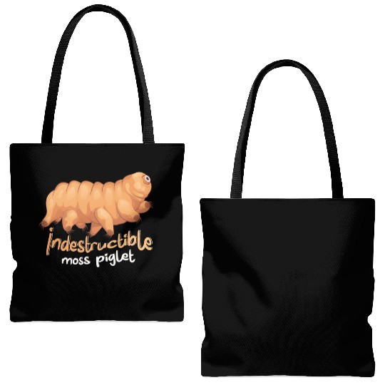Indestructible Moss Piglet Science Tardigrade Tote Bags (AOP)