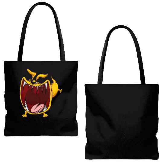 Scary Big Mouth Dog Owners Pet Lover Gift Ideas Tote Bags (AOP)