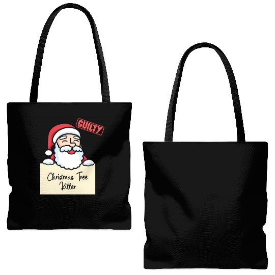 Santa Claus christmas funny prison Tote Bags (AOP)