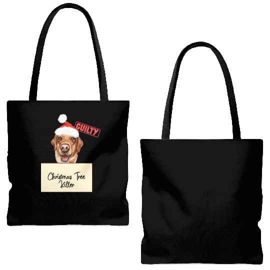 Labrador christmas funny prison Tote Bags (AOP)