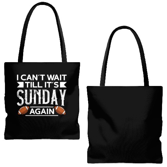 American Football Sunday Football Player Sport Fan Tote Bags (AOP)