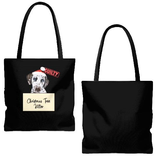 Dalmatian christmas funny prison Tote Bags (AOP)