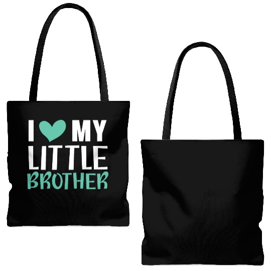 I Love My Little Brother Best Bro Ever Brotherhood Tote Bags (AOP)