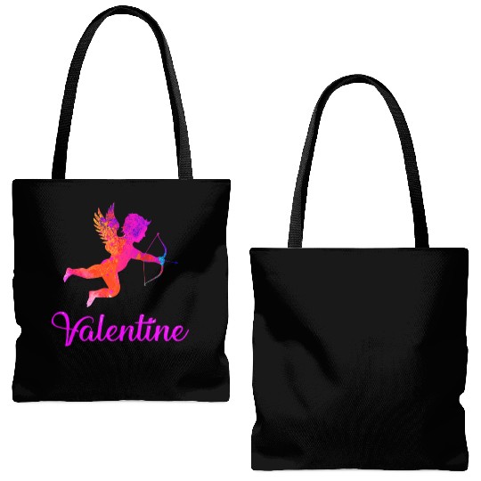 cupid valentines day hearts Tote Bags (AOP)