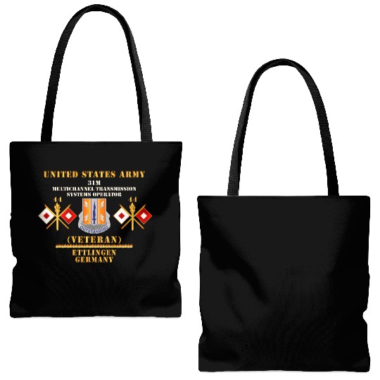 44th Signal Bn 31M US Army Veteran Ettlingen GE Tote Bags (AOP)