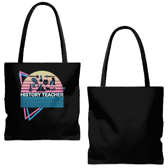 History Teacher Retro Tote Bags (AOP)
