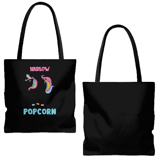 Harlow And Popcorn Merch Popcorn The Pony Tote Bags (AOP)