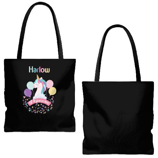 Harlow And Popcorn Merch Popcorn The Pony Tote Bags (AOP)