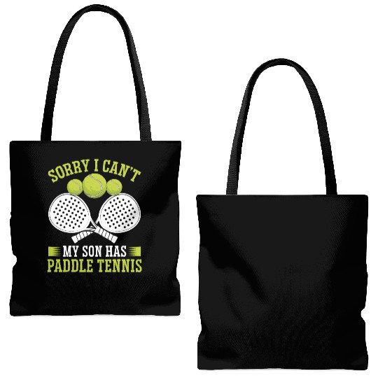 Paddle Tennis Player Match Dad Father Papa Tote Bags (AOP)