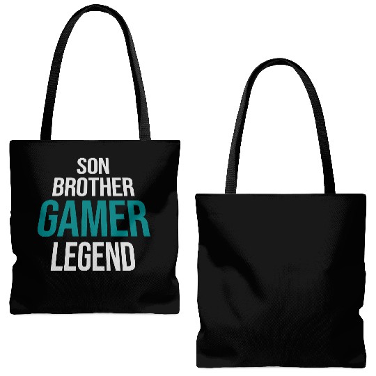 son brother gamer legend Tote Bags (AOP)