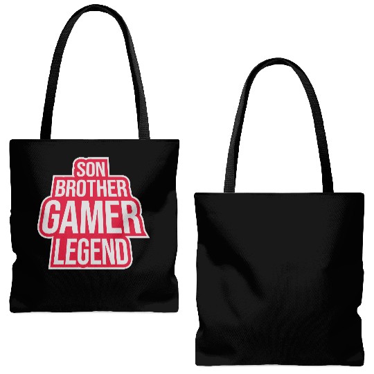 son brother gamer legend Tote Bags (AOP)