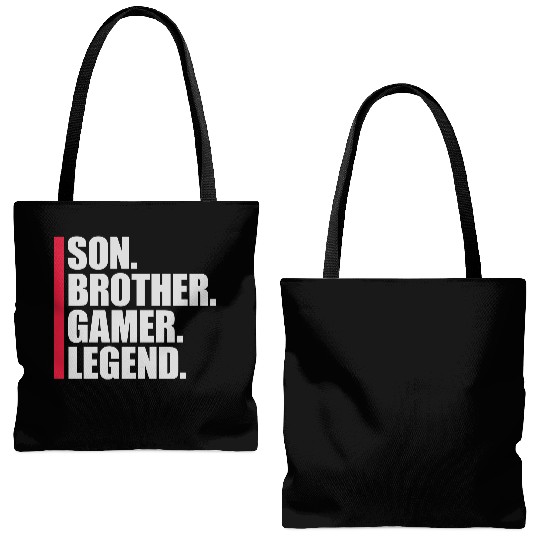 son brother gamer legend Tote Bags (AOP)