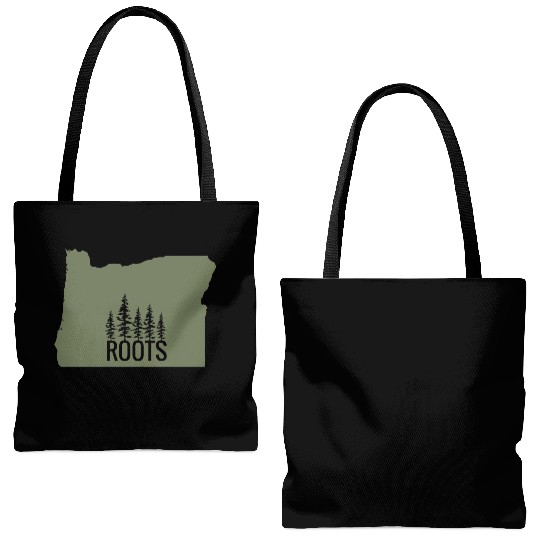 Oregon State Roots Green Tote Bags (AOP)