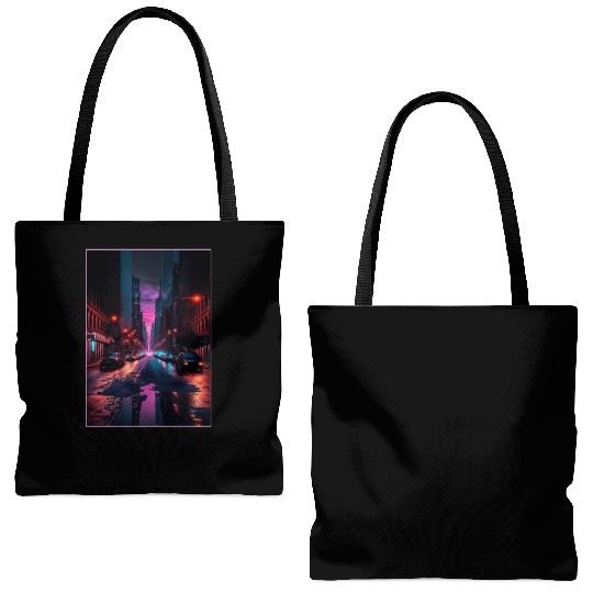 New York Vaporwave Aesthetic Retro Style Love NY Tote Bags (AOP)