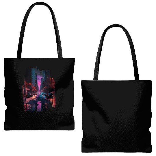 New York Vaporwave Aesthetic Retro Style Love NY Tote Bags (AOP)