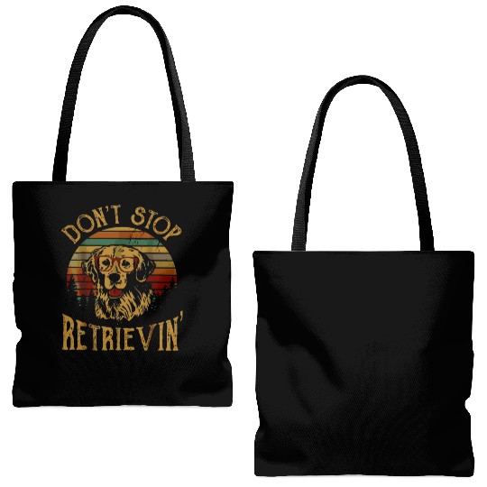 Don'T Stop Retrieving Golden Retriever Dogs Farmer Tote Bags (AOP)