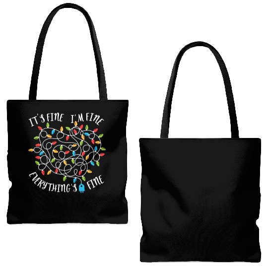 It's Fine Im Fine Everythings Fine Women Christmas Tote Bags (AOP)