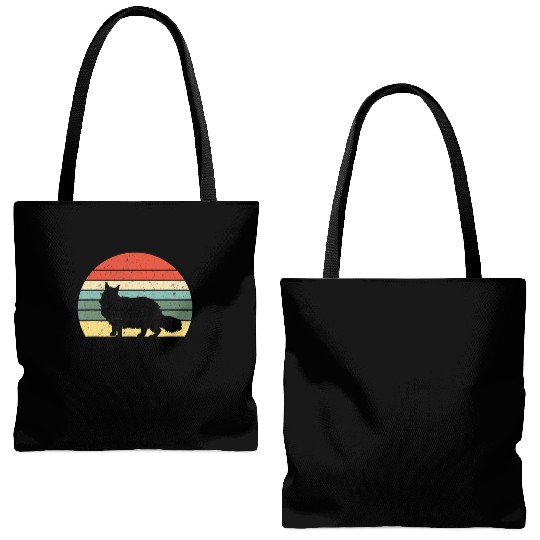 Cat Lover Gift Tote Bags (AOP) Retro Maine Cat