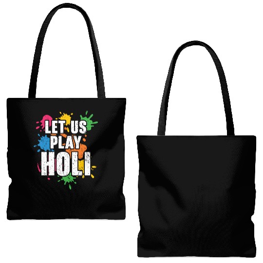 Let Us Play Holi Hindu Buddhist Holi Festival Tote Bags (AOP)