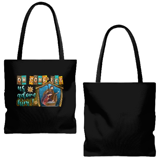 Oh Come Let Us Adore Him Tote Bags (AOP)
