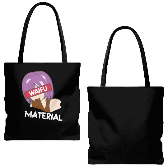 Anime Waifu Material Manga Eyes Japanese Tote Bags (AOP)