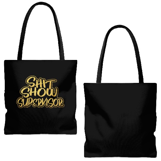 Shit Show Supervisor Funny Mom Boss Manager Tote Bags (AOP)