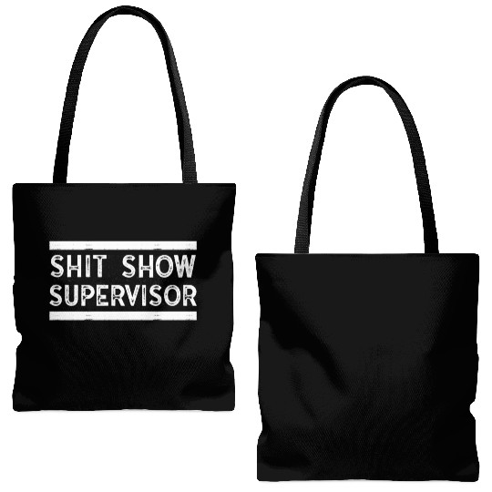 Shit Show Supervisor Funny Mom Boss Manager Tote Bags (AOP)