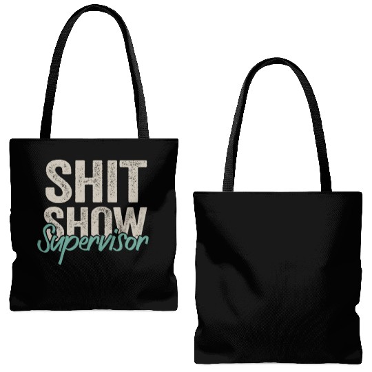 Shit Show Supervisor Funny Mom Boss Manager Tote Bags (AOP)