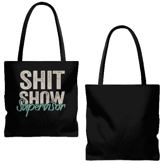 Shit Show Supervisor Funny Mom Boss Manager Tote Bags (AOP)