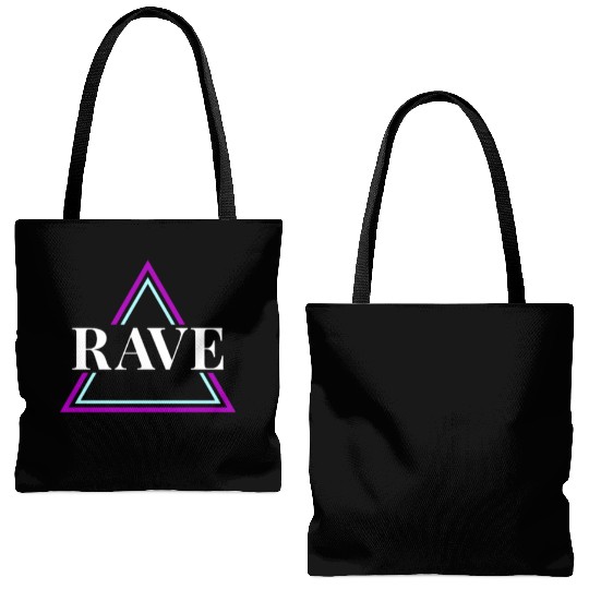 Techno House Party EDM Festival Goa Electro Rave Tote Bags (AOP)