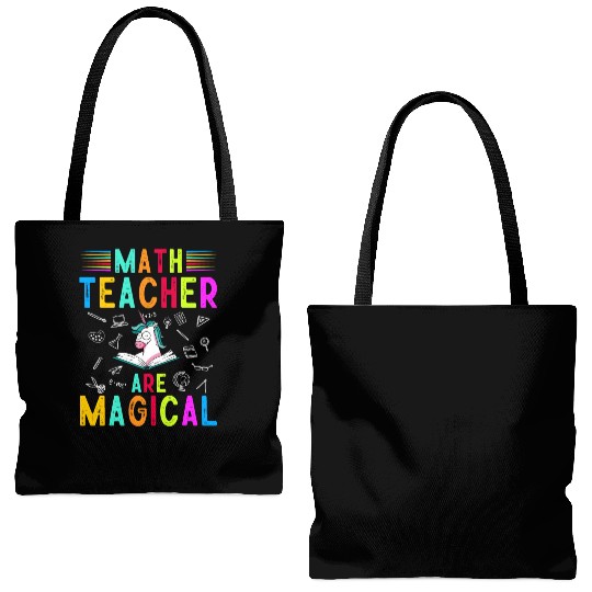 Math Teacher Unicorn Tote Bags (AOP)