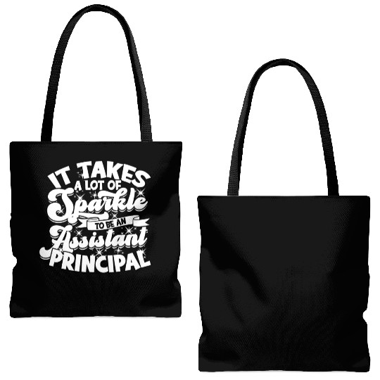 Assistant Principal Back School Teacher Principal Tote Bags (AOP)