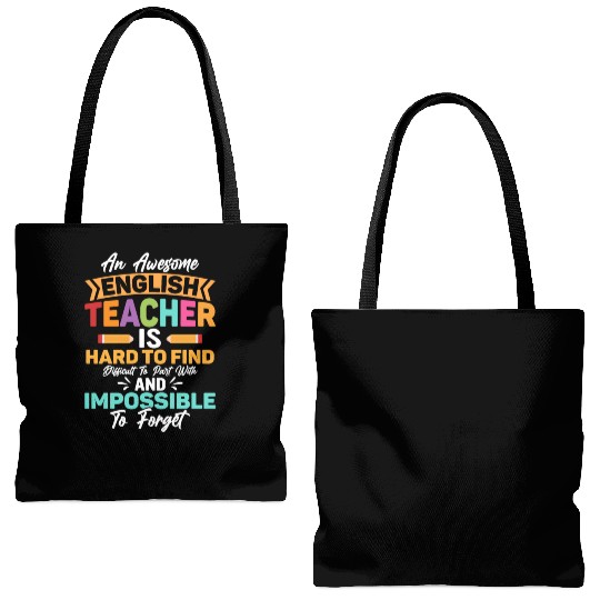 An Awesome English Teacher Grammar School Tote Bags (AOP)
