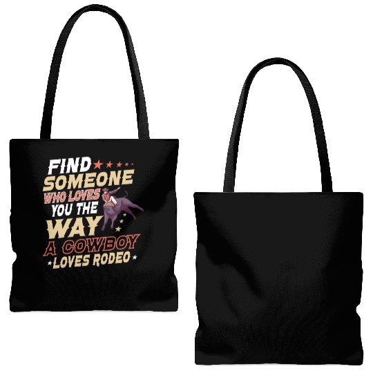 Rodeo Bull Riding Livestock Show Farmer Cattle Tote Bags (AOP)