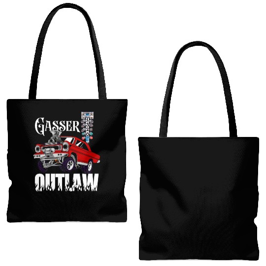 Gasser Outlaw Class Vintage Drag Racing Race Car Tote Bags (AOP)