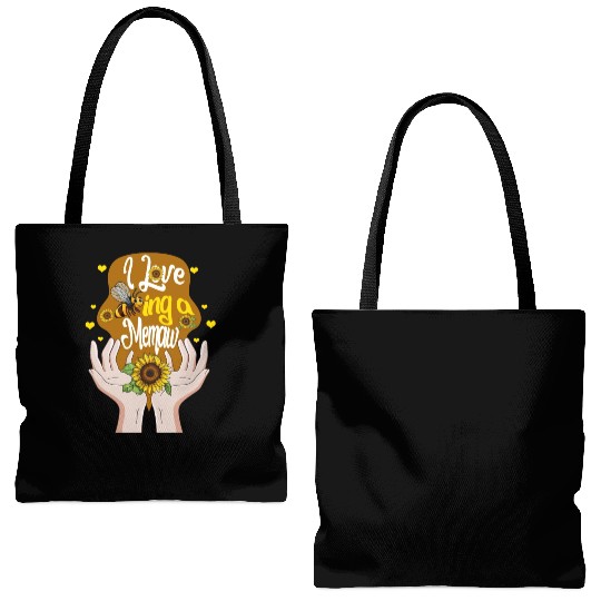 Memaw Simple Tote Bags (AOP), I Love Being A Memaw Bee