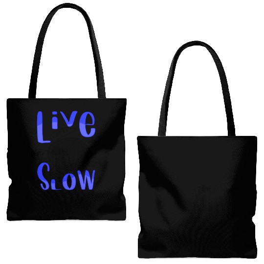 Relax and Live Slow Sea Turtle Beachy Vacation Tote Bags (AOP)