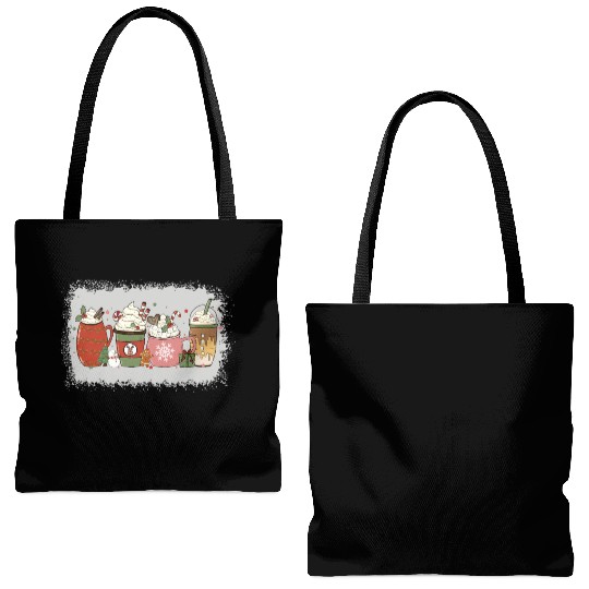 Christmas Hot Chocolate Peppermint Mocha Tote Bags (AOP)