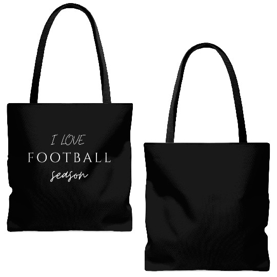 I Love Football Season Football Mom Football Tote Bags (AOP)