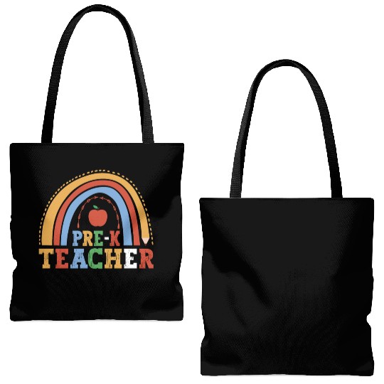 Pre-K Teacher 100th Day Of School Education Tote Bags (AOP)