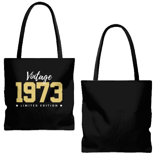 50 Years Vintage 1973 Retro 50th Birthday Tote Bags (AOP)