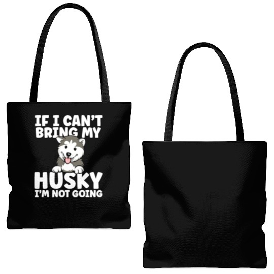 Funny Husky Dog Mom Design For Dor Lover Cool Tote Bags (AOP)