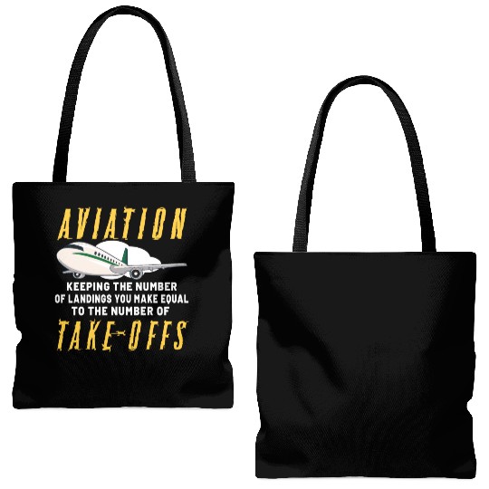 Pilot Aviation Airplane Airline Future Pilots Tote Bags (AOP)