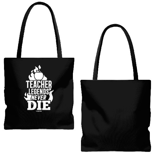 Teacher Legends Never Die Tote Bags (AOP)